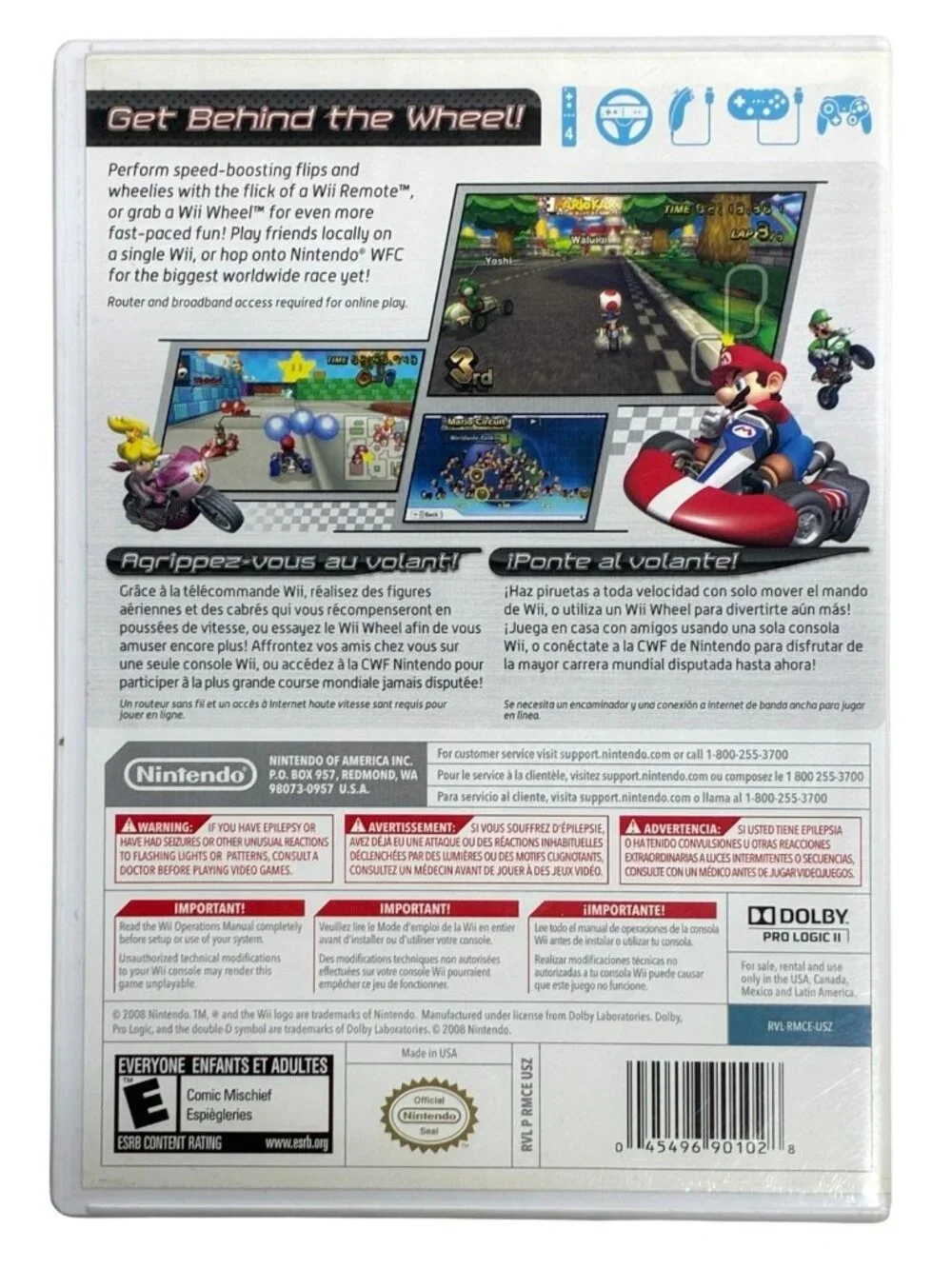 Mario Kart Wii Nintendo 2008 Complete CIB Tested Working Racing Game Case Manual